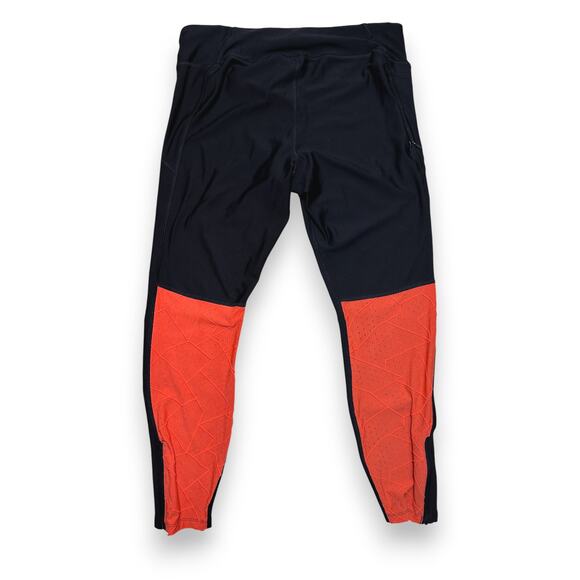 Under Armour Heat-Gear Compression Red Textured Panel Leggings Size XL - Picture 3 of 11